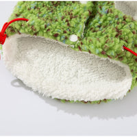 HKM-2904637 Warm Sherpa Pet Hoodie with Snowman Embroidery for Dogs and Cats ¨C Cozy Winter Apparel in Pink and Green