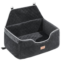 HKM-2904893 Dog Booster Car Seat for Medium to Large Dogs Up to 55 lbs, Comfortable with Removable Pad, Easy Installation, Black