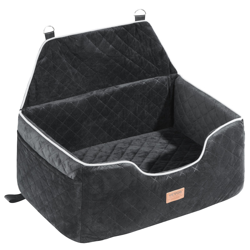 HKM-2904893 Dog Booster Car Seat for Medium to Large Dogs Up to 55 lbs, Comfortable with Removable Pad, Easy Installation, Black