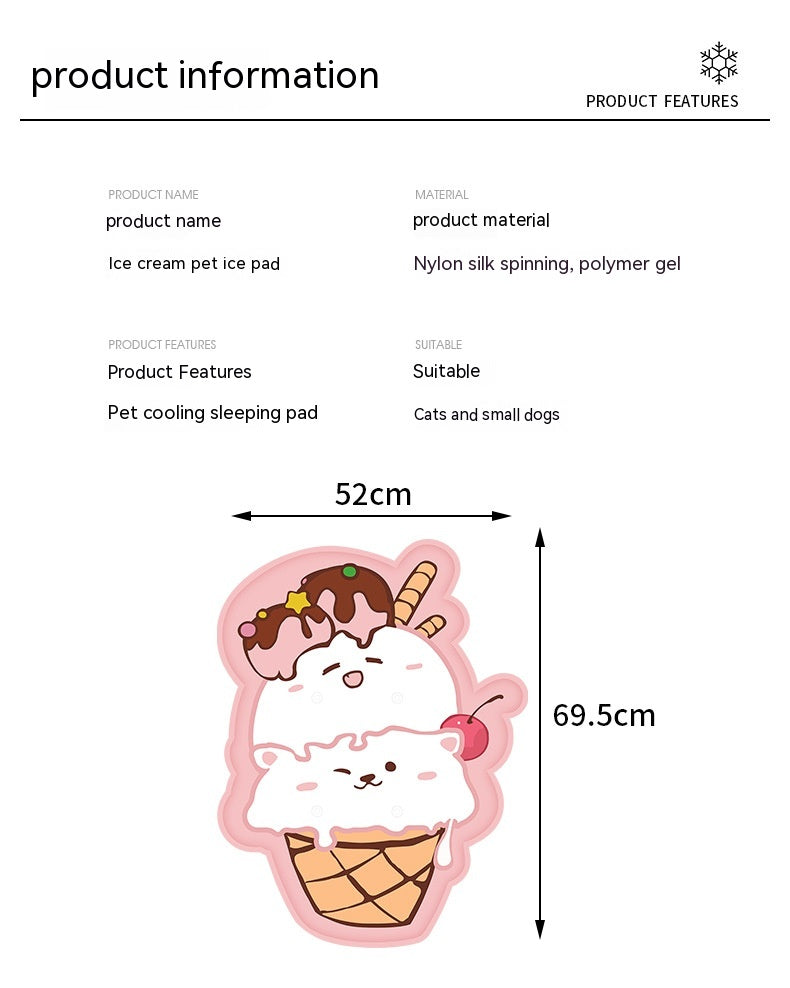 HKM-2905917 Cooling Polymer Gel Pet Ice Mat for Cats - Summer Comfort Bed