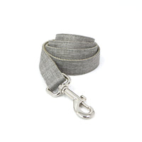 HKM-2907837 Gentleman Gray Outdoor Dog Collar and Leash Set, Polyester Material, Multiple Sizes Available