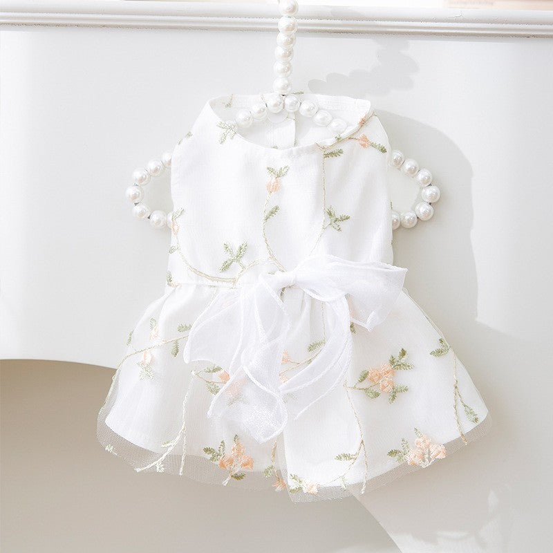 HKM-2908221 Princess Style Thin Breathable Skirt for Small Dogs - Satin Surface in Various Colors