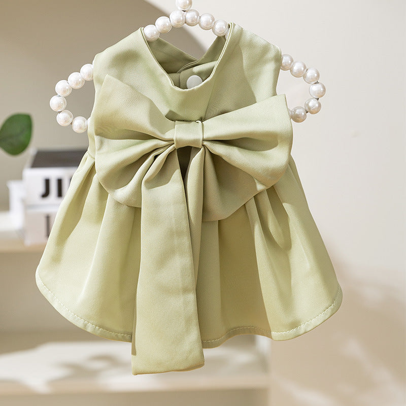 HKM-2908221 Princess Style Thin Breathable Skirt for Small Dogs - Satin Surface in Various Colors