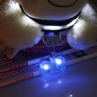 HKM-2908477 LED Bone-Shaped Pet ID Tag Collar Pendant with Custom Name Tag for Safety in Low Light