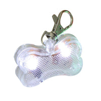HKM-2908477 LED Bone-Shaped Pet ID Tag Collar Pendant with Custom Name Tag for Safety in Low Light
