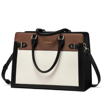 HKM-290963 Laptop Tote Bag for Women - 15.6-17 Inch Waterproof Leather Briefcase for Office and Business Use