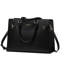 HKM-290963 Laptop Tote Bag for Women - 15.6-17 Inch Waterproof Leather Briefcase for Office and Business Use