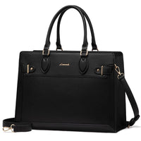 HKM-290963 Laptop Tote Bag for Women - 15.6-17 Inch Waterproof Leather Briefcase for Office and Business Use