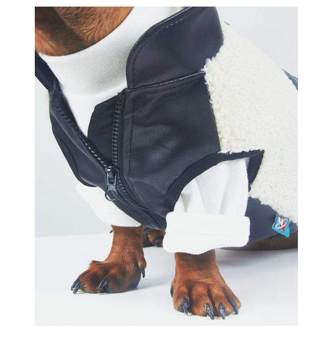 HKM-2910397 Warm Lambswool Pet Jacket for Small Dogs and Cats with Pocket - Casual Autumn/Winter Wear