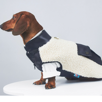 HKM-2910397 Warm Lambswool Pet Jacket for Small Dogs and Cats with Pocket - Casual Autumn/Winter Wear