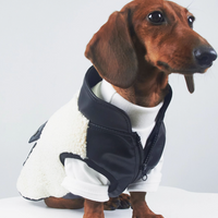 HKM-2910397 Warm Lambswool Pet Jacket for Small Dogs and Cats with Pocket - Casual Autumn/Winter Wear