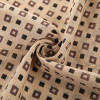 HKM-291091 Small Check Print Cationic Linen Fabric - Decorative Cloth Bundle for Streamers and Pocket Cases - 150cm Width