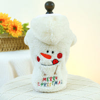 HKM-2911421 Christmas Fluffy Jacket for Pets - Snowman Pattern, Various Sizes Available