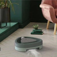 HKM-2911805 Electric Cat Toy Triangle Turntable with Feather Scratcher and Sound, ABS Material, Gray and Green