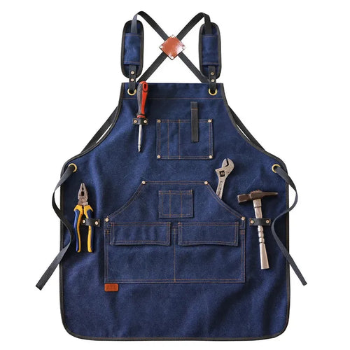 HKM-291283 Canvas Apron for Gardening, Baking, and Restaurant Use - Custom Logo Available