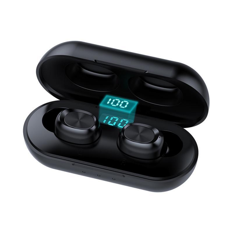 HKM-291475 B5 Bluetooth Headset with Digital Display, TWS 5.0 Stereo Earbuds, Wireless Headphones with Call Function and Voice Control