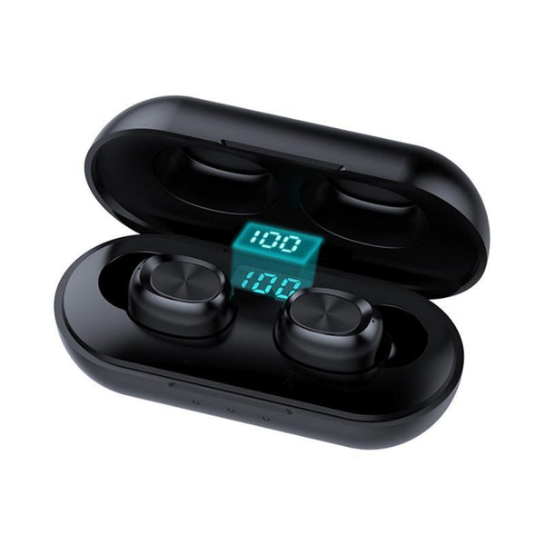 HKM-291475 B5 Bluetooth Headset with Digital Display, TWS 5.0 Stereo Earbuds, Wireless Headphones with Call Function and Voice Control