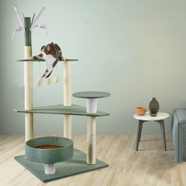 HKM-2914877 Cat Climbing Frame with Scratching Columns in Multiple Colors and Designs