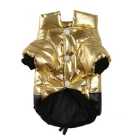 HKM-2916029 Bright Leather Coat for Dogs - Warm and Casual Polyester Dog Clothing