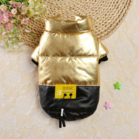 HKM-2916029 Bright Leather Coat for Dogs - Warm and Casual Polyester Dog Clothing