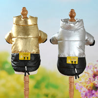 HKM-2916029 Bright Leather Coat for Dogs - Warm and Casual Polyester Dog Clothing