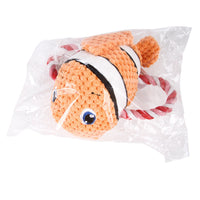 HKM-2916413 Plush Pet Toy for Small and Medium-sized Dogs - Shark, Clownfish, and Turtle Designs for Molar Care and Relaxation