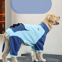 HKM-2916669 Cozy Blue Four-Legged Sweater for Large Dogs - Sizes 3XL to 7XL