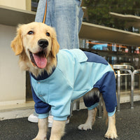 HKM-2916669 Cozy Blue Four-Legged Sweater for Large Dogs - Sizes 3XL to 7XL