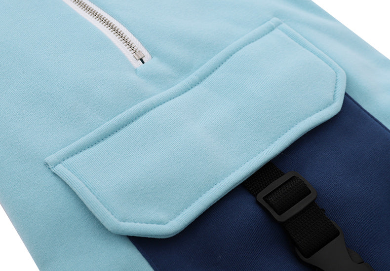 HKM-2916669 Cozy Blue Four-Legged Sweater for Large Dogs - Sizes 3XL to 7XL