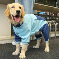 HKM-2916669 Cozy Blue Four-Legged Sweater for Large Dogs - Sizes 3XL to 7XL