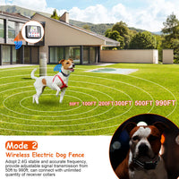 HKM-2917053 990FT Range Dog Training Collar with Waterproof Receiver, 3 Training Modes and Rechargeable Battery