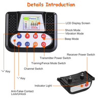 HKM-2917053 990FT Range Dog Training Collar with Waterproof Receiver, 3 Training Modes and Rechargeable Battery