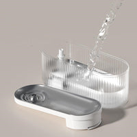 HKM-2917437 Wireless Circulating Water Dispenser for Cats - Modern ABS Design in White, 300x120x136mm