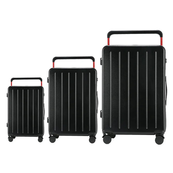 HKM-291795 Designer Hard Shell Trolley Luggage Set - 3 Pieces Stylish Travel Suitcase