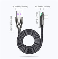 HKM-291795 Type-C Fast Data Cable - 0.5m, 1m, 2m Length Options, Black, Mobile Gaming Compatible