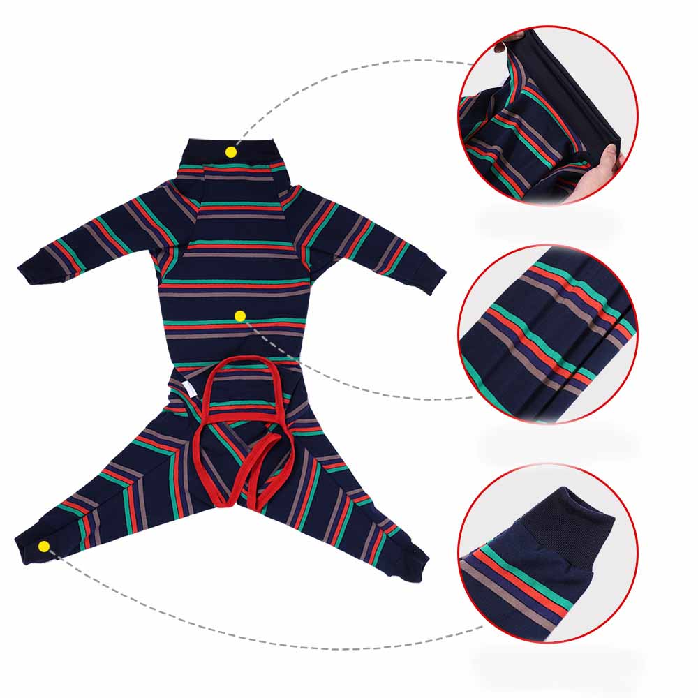 HKM-2918205 Cozy High Elastic Cotton Dog Pajamas for All Breeds - Sizes XS to XXXL
