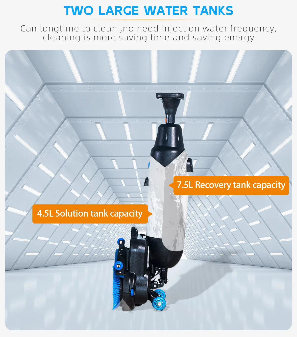 HKM-291987 Automatic Walk-Behind Floor Scrubber Machine for Home, Gym, and Factory Cleaning