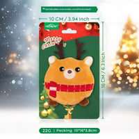 HKM-2919997 Christmas Cat Plush Toys with Catnip - Smiley Egg, Christmas Elk, Santa Claus & Christmas Tree Designs