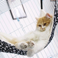HKM-2921405 Double-Sided Lambskin Cat Hammock Bed - Four Seasons Warm Hanging Nest for Cats