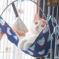 HKM-2921405 Double-Sided Lambskin Cat Hammock Bed - Four Seasons Warm Hanging Nest for Cats