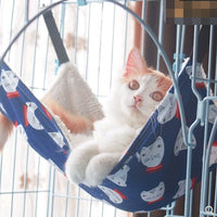 HKM-2921405 Double-Sided Lambskin Cat Hammock Bed - Four Seasons Warm Hanging Nest for Cats