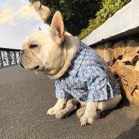 HKM-2921917 Floral Print Plush Shirt for Dogs and Cats ¨C Soft Polyester Fabric, Available in Multiple Sizes