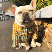 HKM-2921917 Floral Print Plush Shirt for Dogs and Cats ¨C Soft Polyester Fabric, Available in Multiple Sizes
