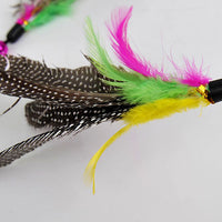 HKM-2922173 Funny Cat Feather Toy with Bell and Plush Rod, 45cm Long