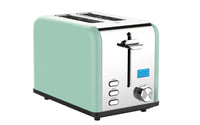 HKM-292307 Compact Stainless Steel 2-Slice Electronic Bread Toaster with Grilling Function