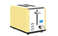 HKM-292307 Compact Stainless Steel 2-Slice Electronic Bread Toaster with Grilling Function