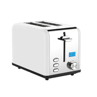 HKM-292307 Compact Stainless Steel 2-Slice Electronic Bread Toaster with Grilling Function