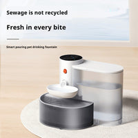 HKM-2923197 Automatic Rechargeable Gravity Water Dispenser for Cats and Small Dogs, 3L Capacity, Durable ABS Material
