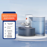 HKM-2923197 Automatic Rechargeable Gravity Water Dispenser for Cats and Small Dogs, 3L Capacity, Durable ABS Material
