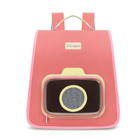 HKM-2923581 Portable Pet Backpack in Pink, Khaki, Dark Blue, and Sky Blue - Medium Hard Nylon Pet Bag